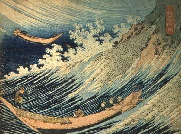 alle incisioni anticipatrici di Hokusaki del XIX
