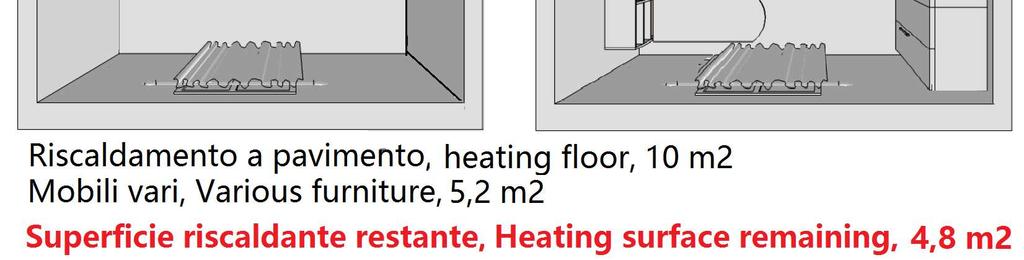 KILDEN, sul pavimento si possono mettere mobili, moquette, parquet o moquette senza ridurre la