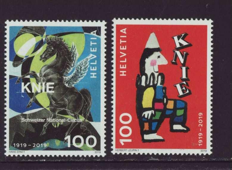 I francobolli dei 100 anni del Circo Knie 31 Marzo 2019 Una