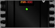 Contenuto e identificazione delle caratteristiche MFR-PS1100 Interruttore d'accensione LED alimentazione in CA LED canale MFR-PS2200 Selettore Connettore di uscita MFR-H2-ST2 MFR-H1-SC2
