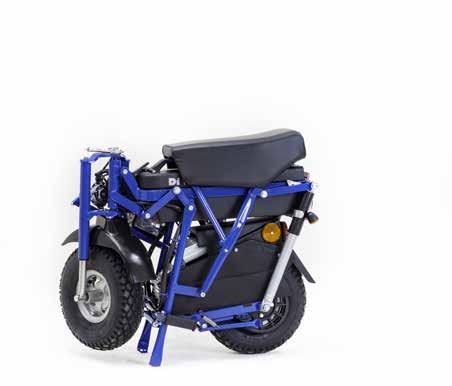 The foldable electric moped is easy to transport anywhere, whether you are taking it on a train, bus, airplane or boat and it