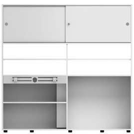 5 cm W 65 1 2 Profondità Depth P 48 cm D 18 3 4 D1 ontenitore Medio con 2 vani attrezzabili / Medium storage unit with 2 equippable compartments D2 ontenitore Medio con 1 vano attrezzabile e supporto