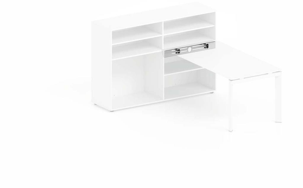 scrivanie Equippable compartment with bracket for desk integration Vano attrezzabile con supporto per integrazione scrivanie e