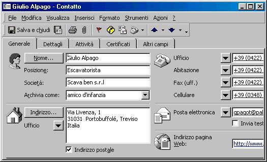 Contatto Per creare un nuovo Contatto 1. Fai un doppio clic sul menu File. 2. Fai un clic su Nuovo 3.