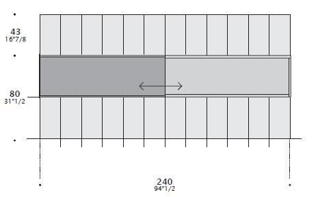 MODULI PENSILI PER BOISERIE - SISTEMA E-WALL Posizionamento moduli pensili