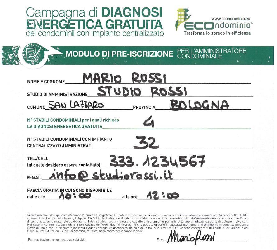 ritirare il CARNET di 5 DIAGNOSI ENERGETICHE