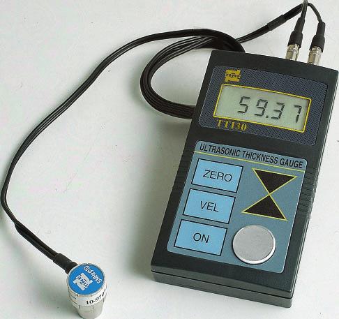 MISURATORI DI SPESSORI AD ULTRASUONI TT-100 - TT-130 I misuratori ad ultrasuoni TT-100 e TT-130 sono realizzati per soddisfare le normali esigenze nella misurazione di spessori di materiali di ogni