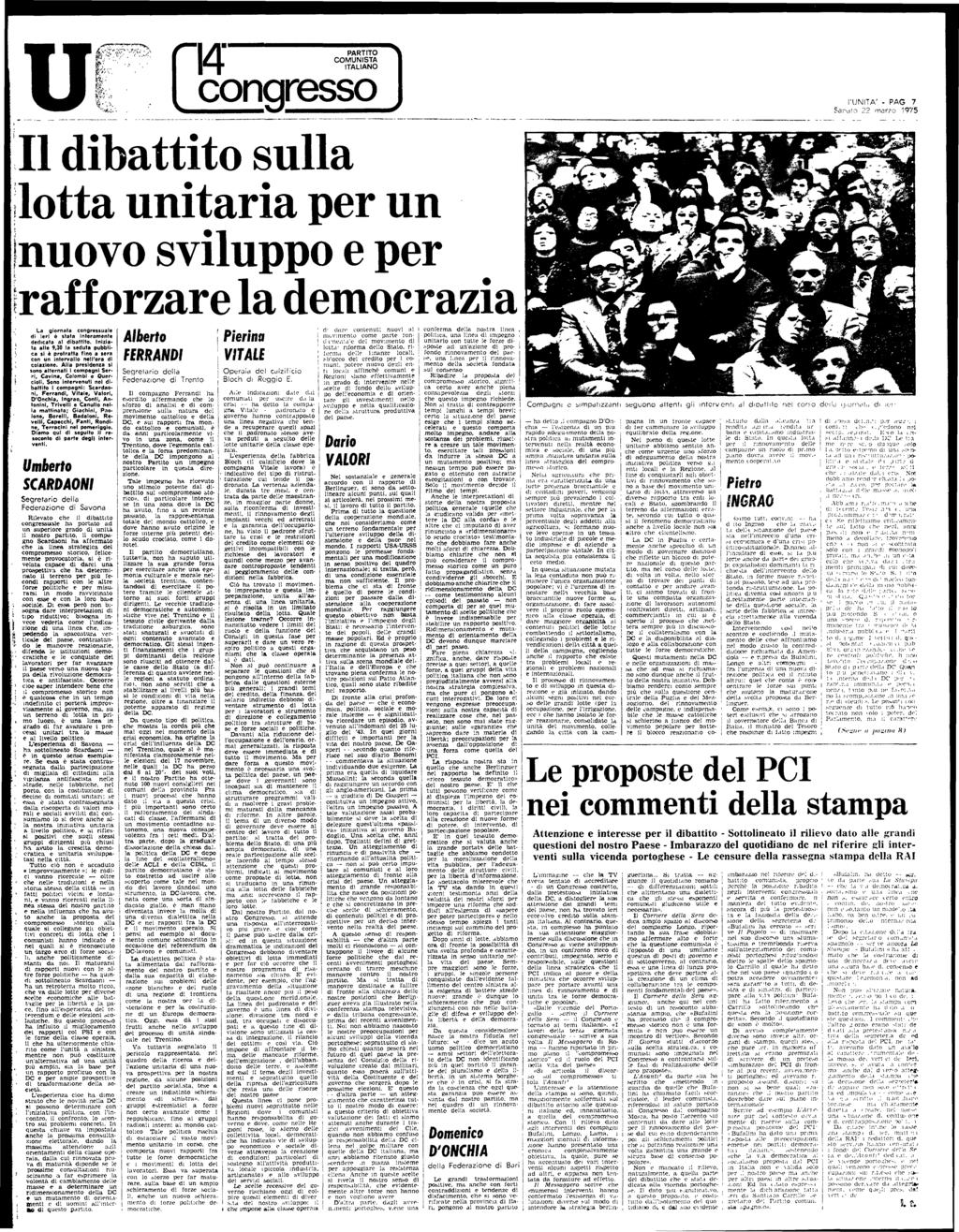 T"""*»** O OMUNISTA ITALIANO cgr PUNITA - PAG 7 S 22 mrz 975 b p v vpp p L gr cgr Ir è Irm c b Iz 9,30 pbb* c è prr f r c Irv r cz A prz r cmpg Srr, v, mb Orc) S rv b cmpg: Scr, Frr V, Vr, DOch,