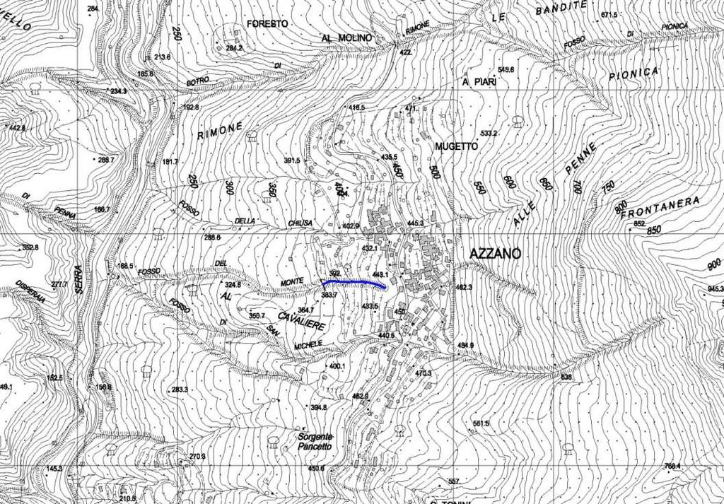 1. Premessa Nella presente relazione vengono effettuate simulazioni a moto permanente sul tratto del Fosso del Monte oggetto di intervento per valutare l'effetto benefico delle 9 briglie di progetto