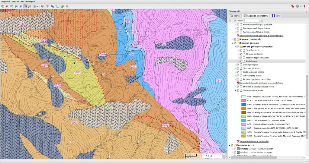 DB Geologico Regione Toscana Es.