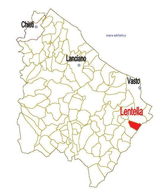IL COMUNE Lentella è un piccolo centro in provincia di Chieti, la cui vita - fino all inizio degli anni sessanta, allorquando in aree limitrofe sono stati ritrovati giacimenti di metano - è stata
