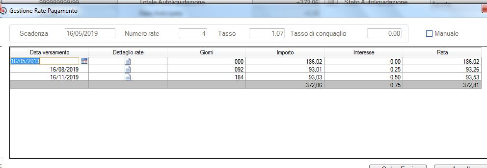 E possibile verificare il dettaglio del calcolo. Confermare.