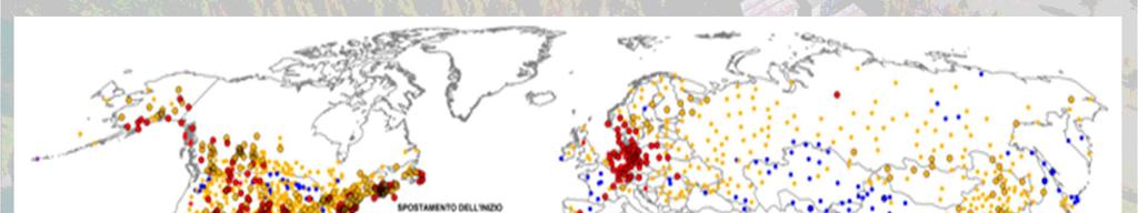 LA FENOLOGIA: INDICATORI DI CAMBIAMENTO CLIMATICO I colori indicano