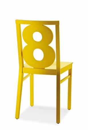 15 numbers Luigi Billiani numbers Luigi Billiani Bizzarra sedia in massello di faggio da personalizzare con numero e tinta.