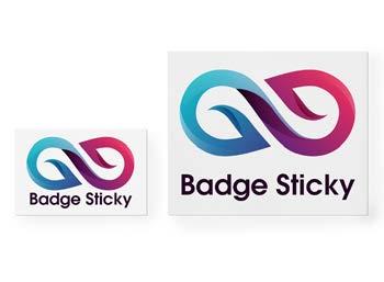 Area personalizzabile: 62 x 11 mm BADGE STICKY