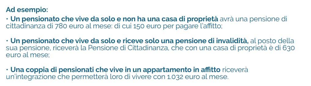 Pensione di cittadinanza Destinata ai pensionati che vivono sotto la soglia di povertà Requisiti ISEE familiare inferiore a 9.