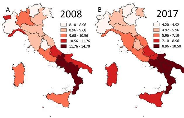 anni) Prevalenza di gioco nell