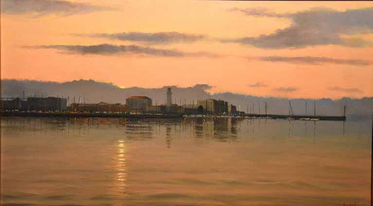 Veduta del golfo di Trieste, 2012, olio su tela 50