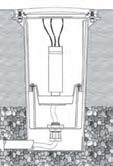 A hole for the supply cable, including the PG11 cable-gland, is in the lower part of the inner housing, to be fitted in the recessed housing.