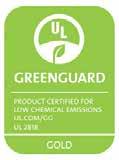 Possiedono inoltre la certificazione GREENGUARD, poiché rispettano i severi limiti di emissioni nell aria circostante. Breathe easy. Una silla verde por dentro.