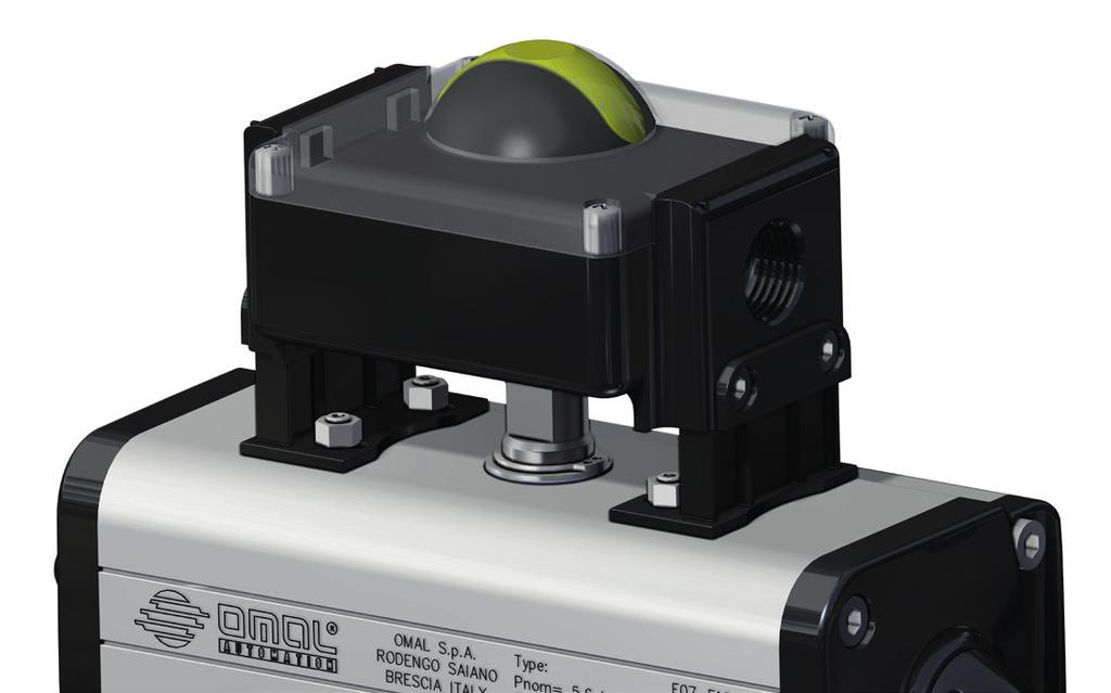 KSSP in tecnopolimero con indicatore visivo KSSP thermoplastic with optical indicator KSSP 8 Tipo di finecorsa: pag. 0 Type of limit switch: page 0 0 7 3 Filettatura serracavo: pag.