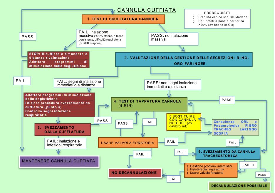 PROCEDURA Programma Nazionale Linee Guida: non ci sono linee guida specifiche per questo aspetto Analisi della letteratura: La gestione della cannula tracheotomia nelle persone con grave cerebro