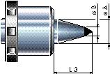 Mod. GT-980 Contropunta rotante con punta prolungata Live centre with aiguille Mod.