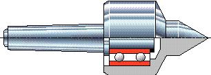 Mod. GT-B Contropunta economica per lavorazioni leggere, corpo ed albero temperati e rettificati, lubrificata con grasso permanente.