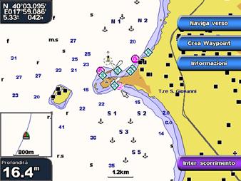 4008/4012. Toccare le voci di menu sulla schermata GPSMAP 5008/5012 per selezionarle.