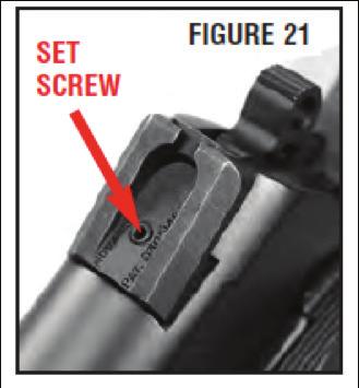 Alcuni modelli di pistole Smith & Wesson sono dotati di tacca di mira fissa, regolabile solo in brandeggio.