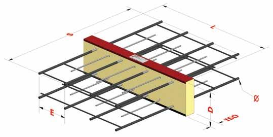 ebea KP-1200 Descrizione del prodotto Gli elementi per solette a sbalzo ebea KP-1200 sono utilizzati per solette continue e sono destinati ad assorbire i momenti negativi e positivi (±M), nonché le