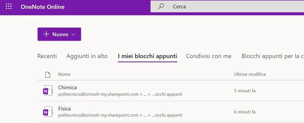 3. OneNote Prima di effettuare la migrazione dei blocchi appunti occorre configurare OneNote e Onedrive con il nuovo account (s<matricola>@studenti.polito.