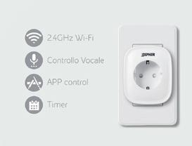 4G, tramite applicazione (ios e Android) Controllo vocale: Controlla i tuoi dispositivi domestici con questa presa di corrente wireless.