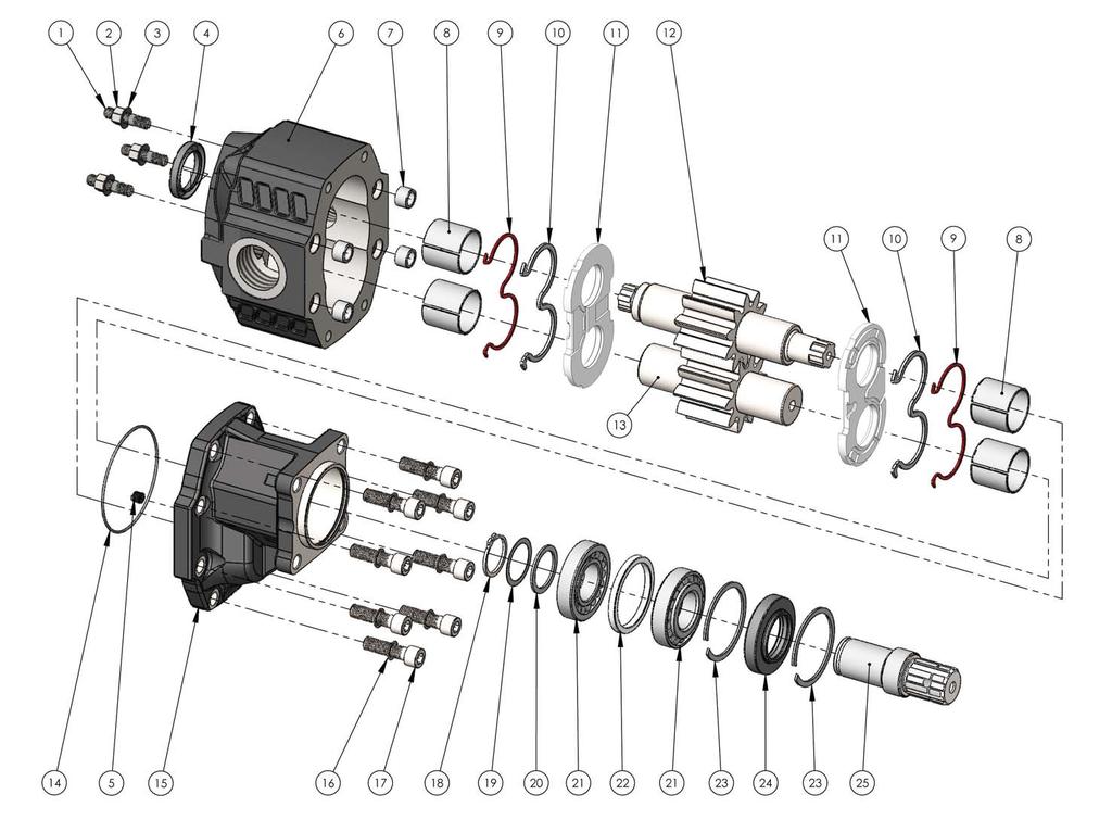 Kit guarnizioni / Seal Kit 9 105-900-00213 10 14 24 + 4 506-023-35527