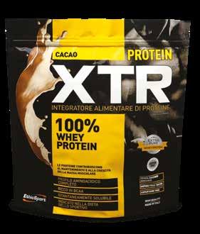 PROTEIN XTR INTEGRATORE ALIMENTARE DI PROTEINE EXTRA PURE WHEY PROTEIN PER UN INTENSO SFORZO MUSCOLARE - UNA MISCELA BILANCIATA DI WPI E WPC PER UN RILASCIO MODULATO - PROFILO AMINOACIDICO COMPLETO,