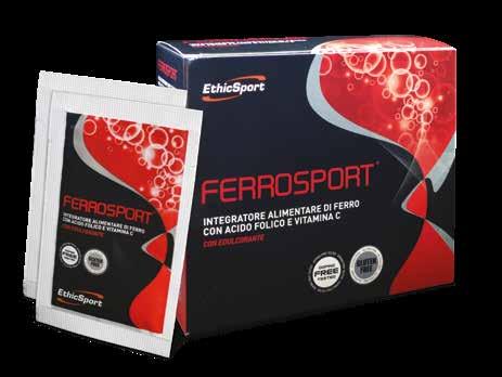 FERROSPORT INTEGRATORE ALIMENTARE DI FERRO CON ACIDO FOLICO E VITAMINA C CARENZE DI FERRO - Stati carenziali di ferro non patologici - Per chi pratica attività sportive intense - Sportivi che