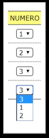 Per inserire una risoluzione tramite Seleziona (menù a tendina) si deve: 3 4 5 Figura selezionare il pulsante individuato dal numero (figura ), dal titolo Seleziona ; inserire nel campo individuato