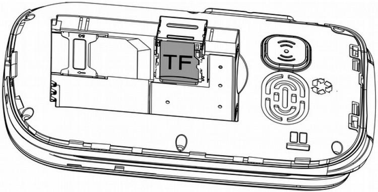 2.2. Inserire la scheda microsd (opzionale) Far scorrere lo sportellino metallico verso l'esterno ed aprire, inserire la scheda di memoria microsd