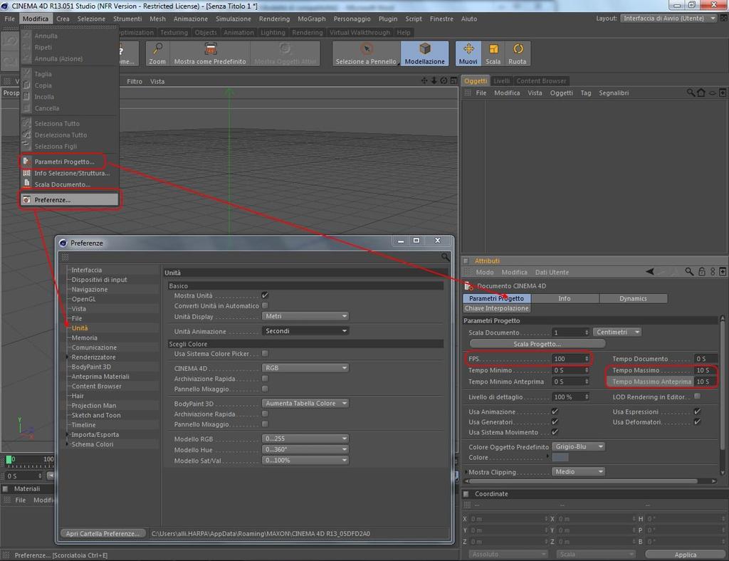 Data: 09.01.2013 Prodotto: Cinema 4D R14 Come si crea un filmato relativo ad una sequenza di montaggio degli elementi in cantiere?