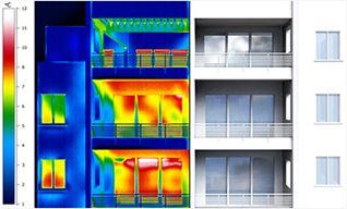 Ispezione facciata con camera termica Progetti Problema: Dispersione di calore Infiltrazioni Vantaggi ispezione