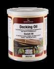 TERRAZZE E DECKING Linea Esterni Olio Danese DECKING OIL HD Per legno in esterno Raccomandato come finitura trasparente, può essere applicato sopra svariati prodotti colorati per aumentarne il