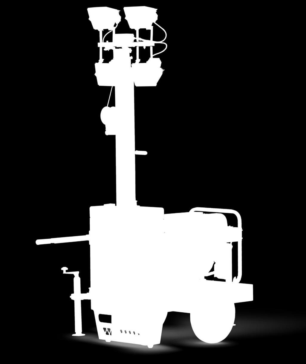 L arganello manuale permette un facile sollevamento del palo telescopico in totale sicurezza e le due maniglie retrattili aiutano il cliente finale negli spostamenti manuali.