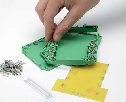 Separate parts: plastic parts are supplied in one pack separately from the terminals.