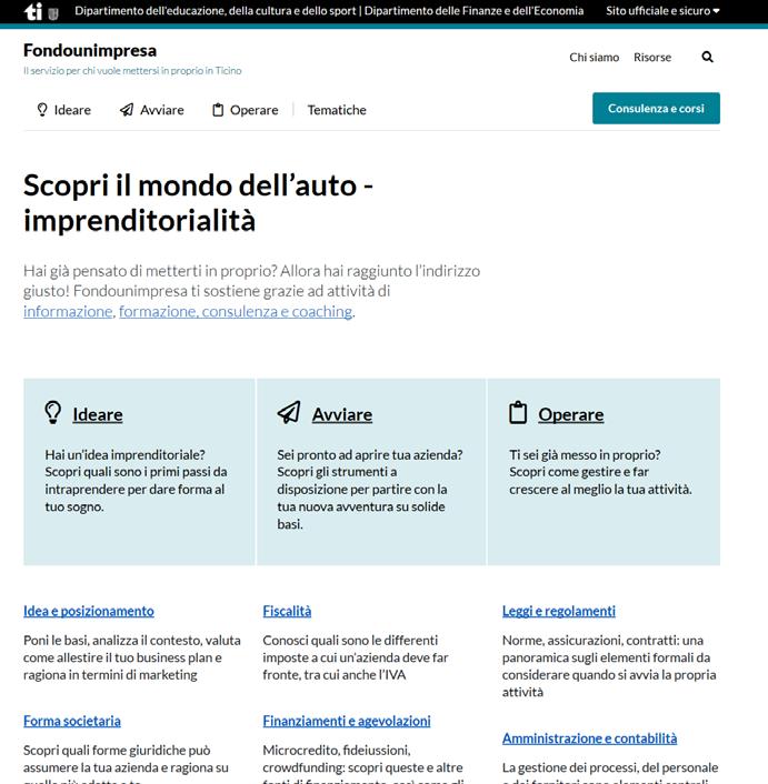 Una rinnovata porta di entrata Fondounimpresa Servizio interdipartimentale DECS-DFE Nuovo sito www.fondounimpresa.