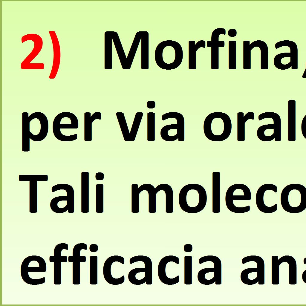 MORFINA: prima scelta nel controllo