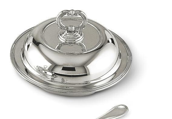 formaggiera rotonda con piatto bv mod.inglese round grated cheese bowl w/unmounted edging mod.inglese cm. 12 - cod.