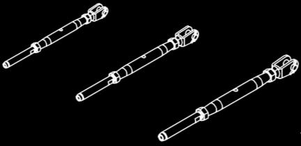 5.3 Tenditore Tenditore in acciaio INOX AISI 316 crimpato direttamente sul cavo della linea di ancoraggio flessibile.