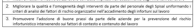 Prevenzione degli infortuni sul lavoro attraverso l analisi e la riduzione dei fattori