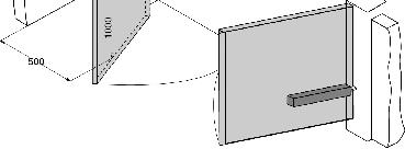 Anta con chiusura sovrapposta e ritardata [4] Impatto e schiacciamento nell area di apertura (B). c Rispettare le distanze di sicurezza indicate in figura (nel punto più sporgente dell anta).