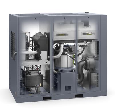 Caratteristiche interne dei potenti compressori GA L0 VSD + IE Raggiungere e superare i valori di riferimento di efficienza: Il motore ipm dei compressori GA L0 VSD + soddisfa gli standard IE.